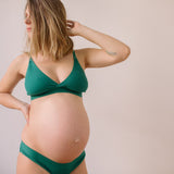 Maya Black + Green Nursing Bra set