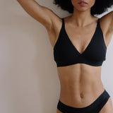 Maya Black + Green Nursing Bra set