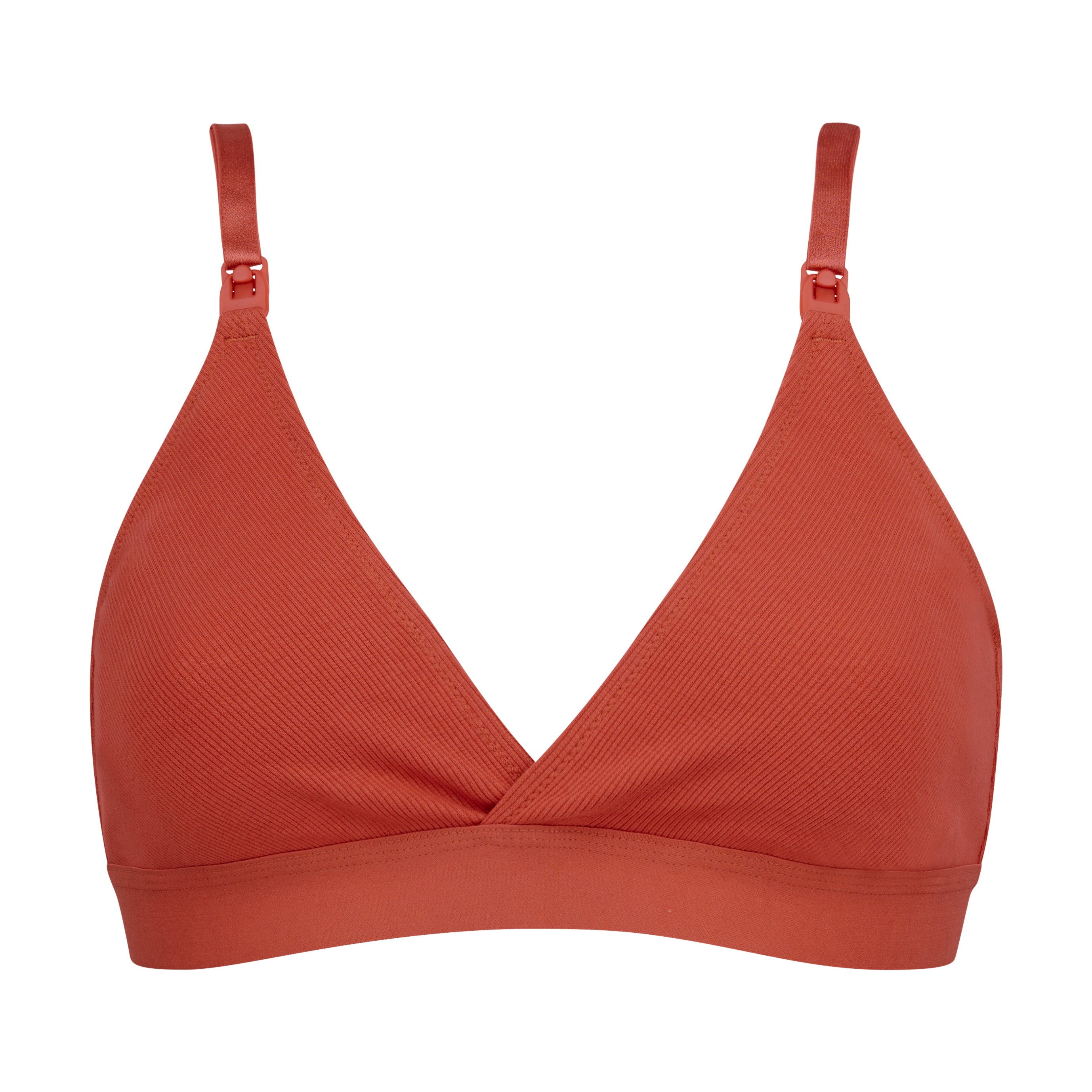 Six Maya Nursing bra, modern maternity, pregnancy, breastfeeding, cotton rib jersey Terracotta, nude