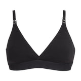 Six Maya Nursing bra, modern maternity, pregnancy, breastfeeding, cotton rib jersey black