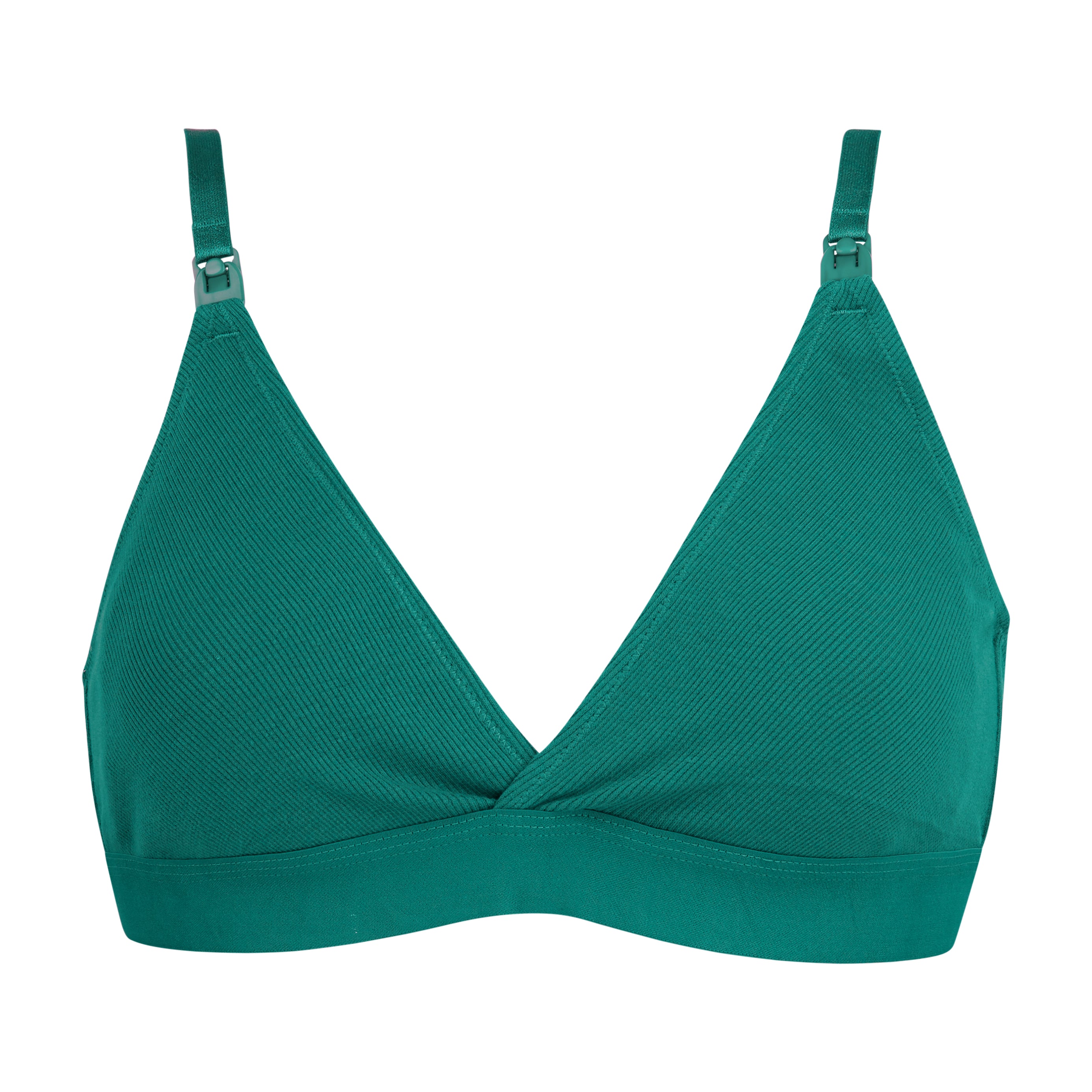 Six Maya Nursing bra, modern maternity, pregnancy, breastfeeding, cotton rib jersey Pine Green