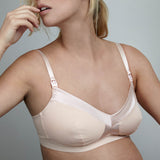 six luxury nursing bra peach shell silk pregnancy breastfeeding