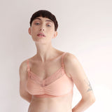 Six Salmon coloured, peach, nude, Rosa Lace and microfibre nursing bra, breastfeeding, pregnancy, comfortable and supportive