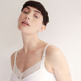Six White Rosa Lace and microfibre nursing bra, breastfeeding, pregnancy, comfortable and supportive