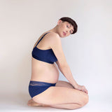 Six Blue Rosa Lace and microfibre nursing bra, breastfeeding, pregnancy, comfortable and supportive