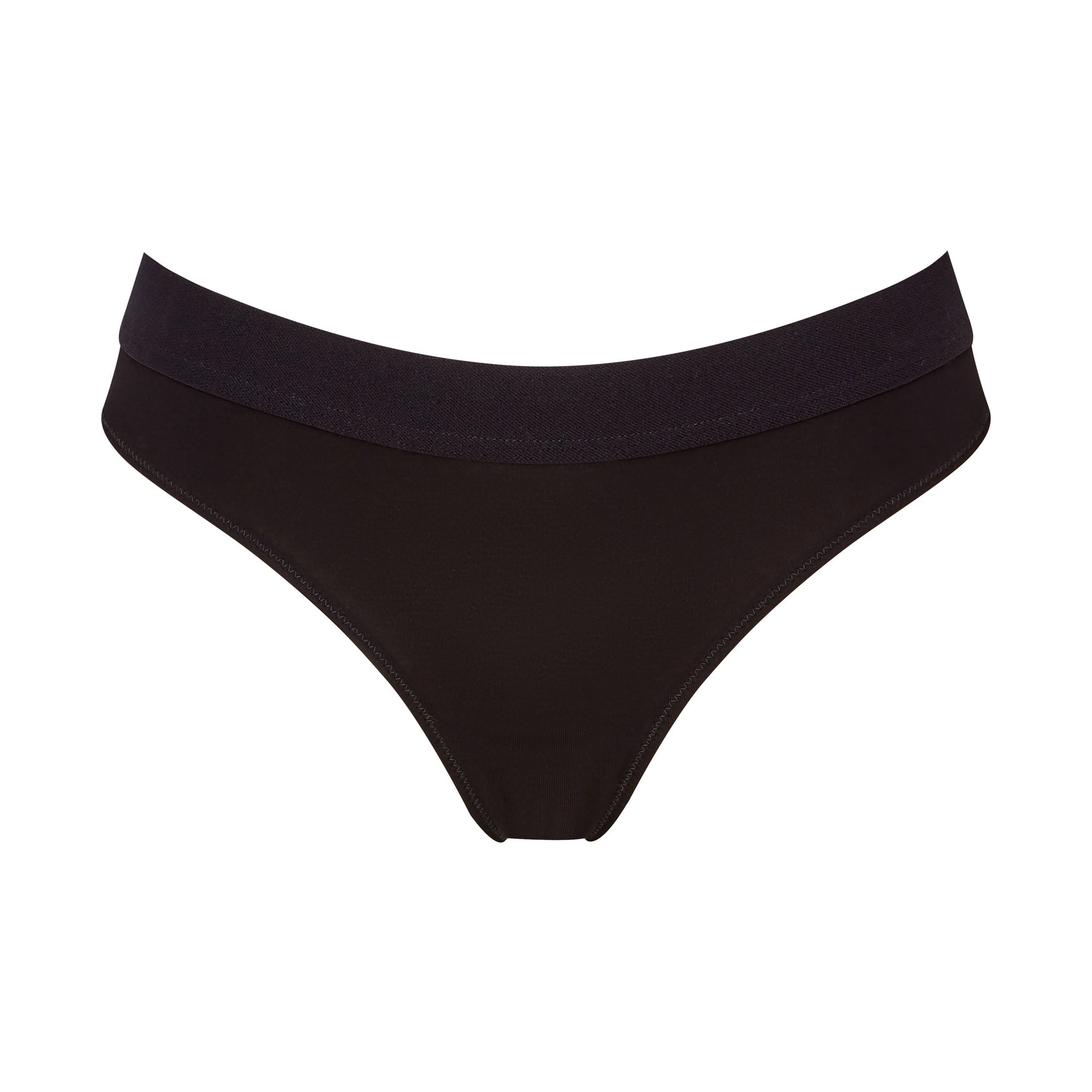 Six Black cotton jersey knicker