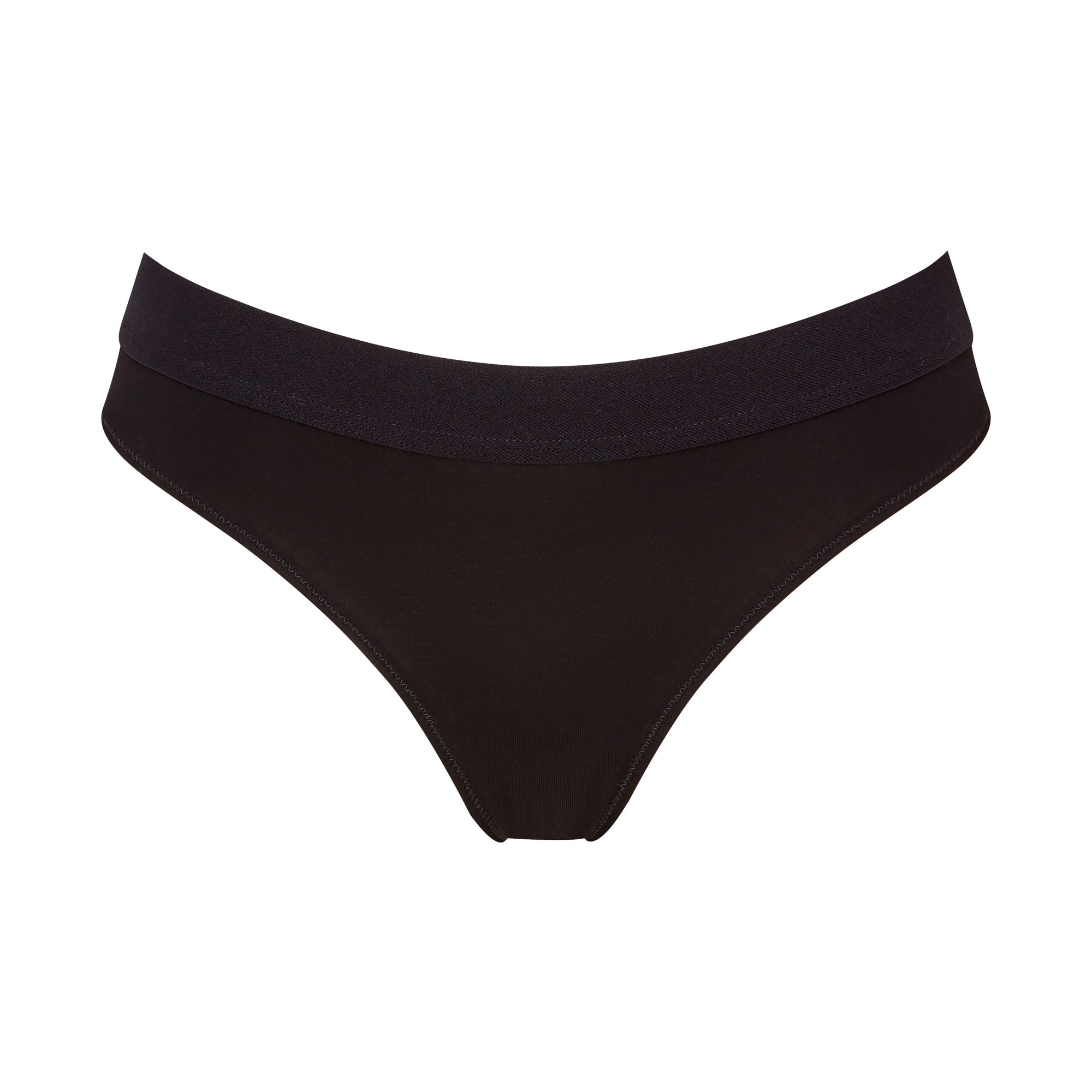 Six Black cotton jersey knicker