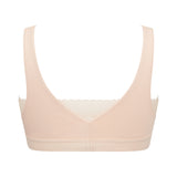 Six Florence nursing bra, pregnancy bra, sleep bra, jersey and lace, peach nude