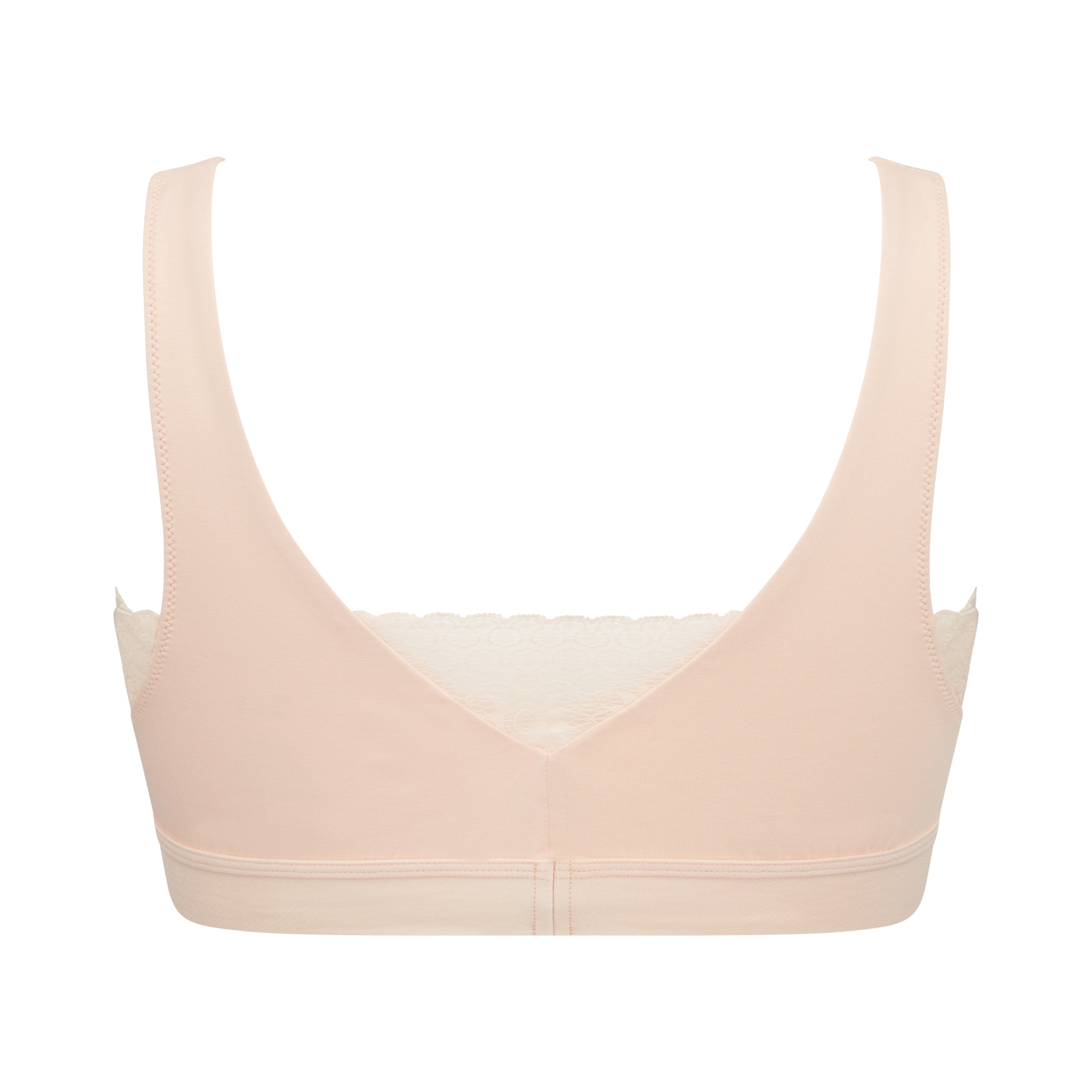 Six Florence nursing bra, pregnancy bra, sleep bra, jersey and lace, peach nude