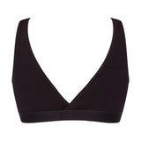 Six Maya Black cotton rib jersey soft nursing bra, soft bra, maternity, breastfeeding