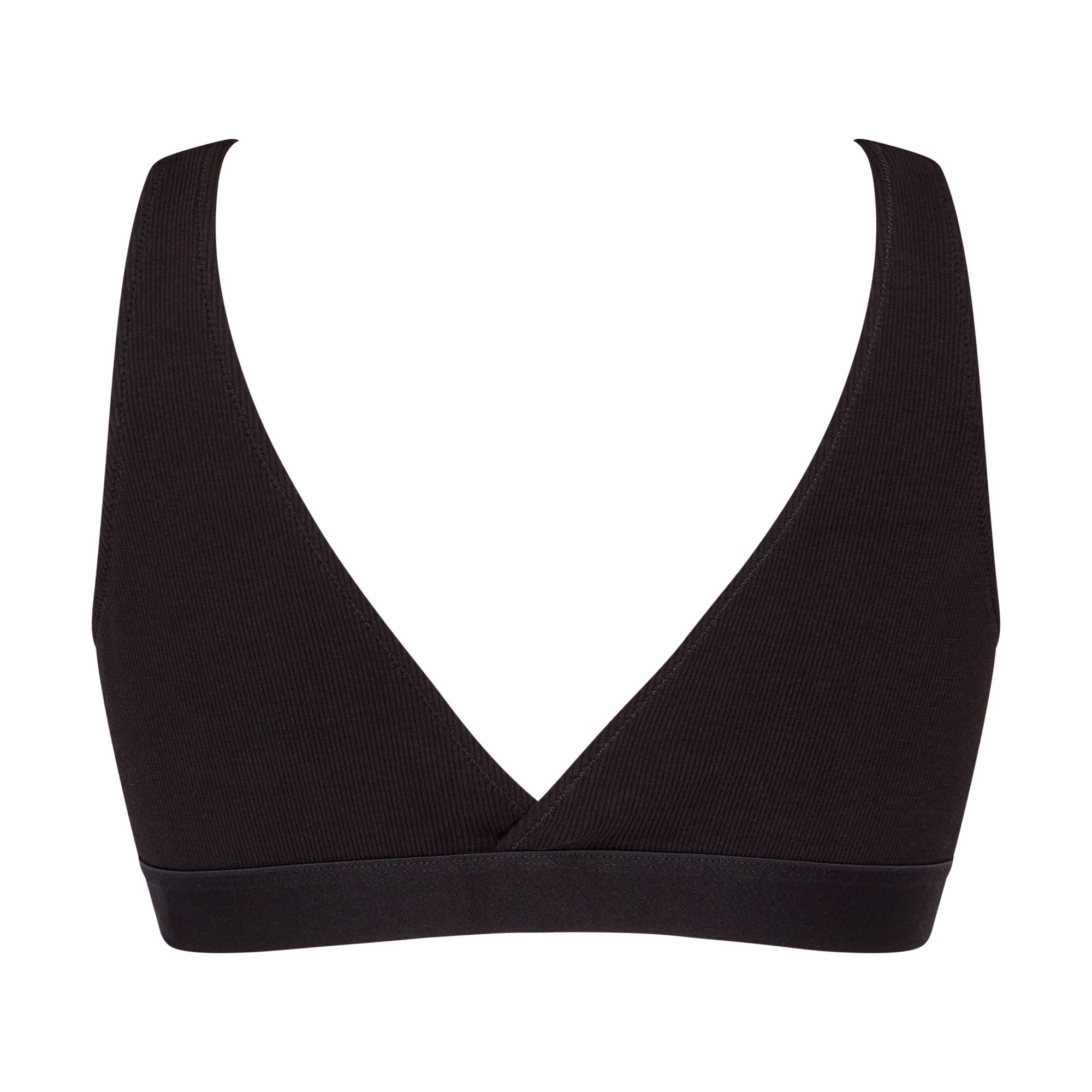 Six Maya Black cotton rib jersey soft nursing bra, soft bra, maternity, breastfeeding