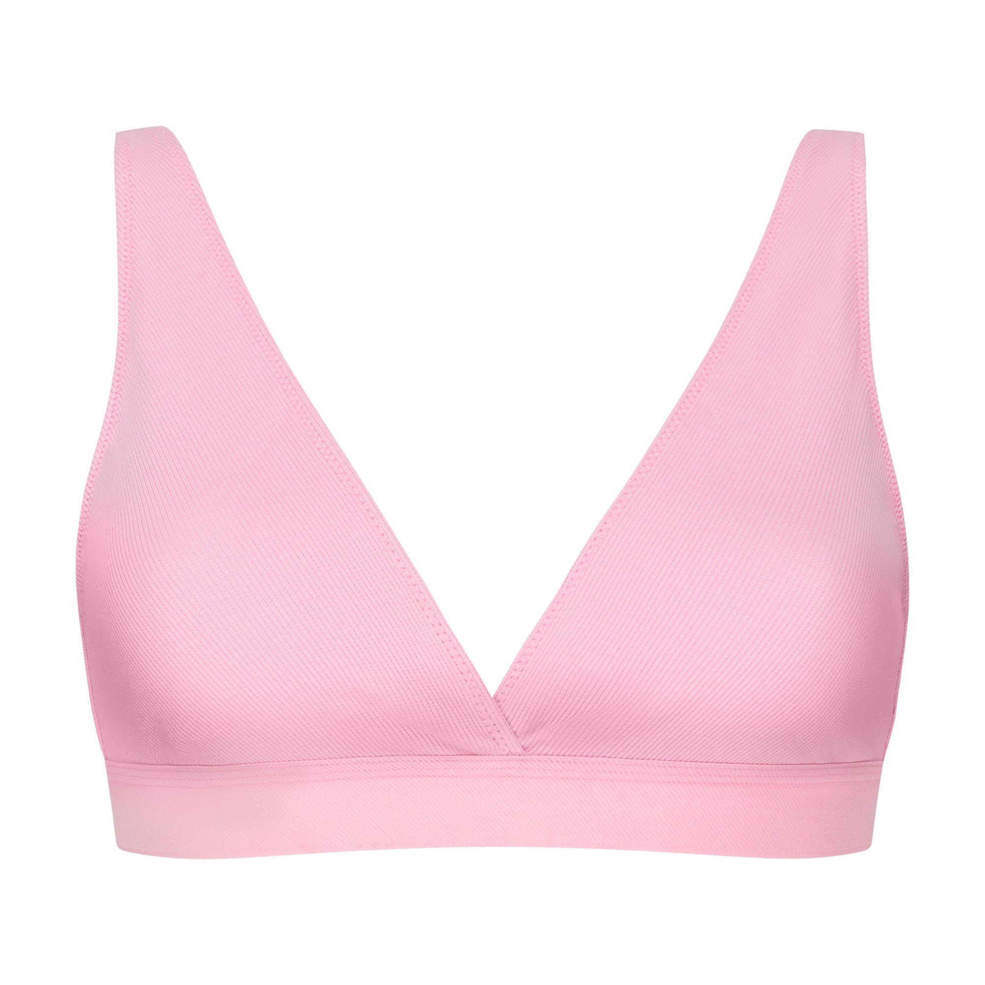 Six Maya Pink cotton rib jersey soft bra nursing bra,  soft bra, maternity, breastfeeding