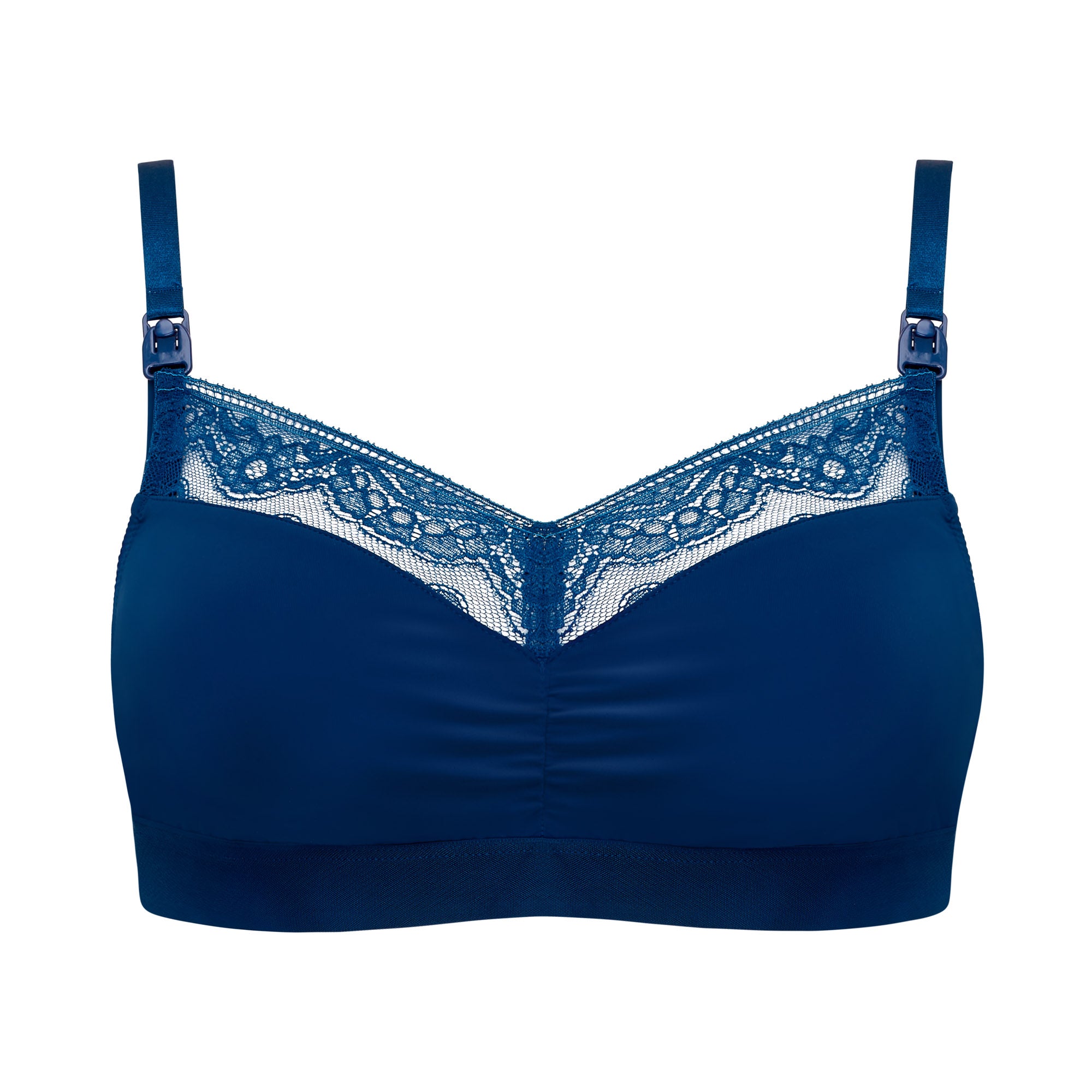 Six Blue Rosa Lace and microfibre nursing bra, breastfeeding, pregnancy, comfortable and supportive