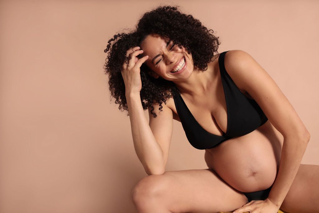 Six Maya Black cotton rib jersey soft nursing bra, soft bra, maternity, breastfeeding
