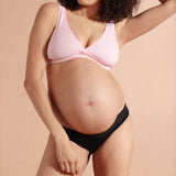 Six Maya Pink cotton rib jersey soft bra nursing bra, soft bra, maternity, breastfeeding