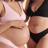 Six Maya Pink cotton rib jersey soft bra nursing bra, soft bra, maternity, breastfeeding