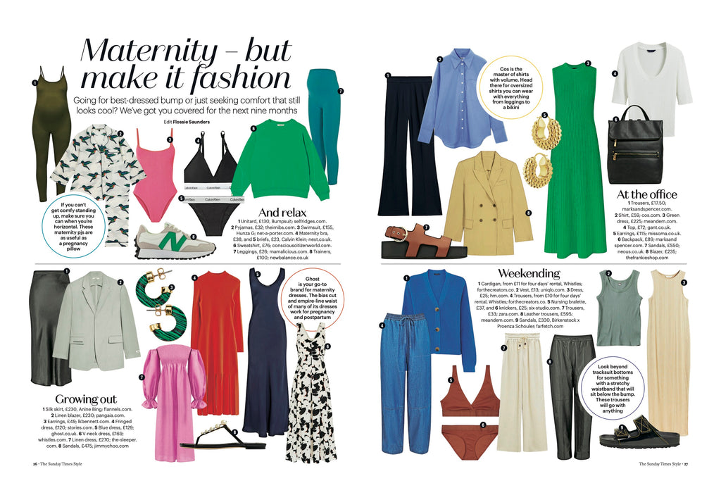 Sunday Times style 'Maternity - but make it fashion' August 2022