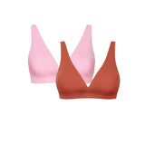 Maya Pink + Terracotta Bralette Set