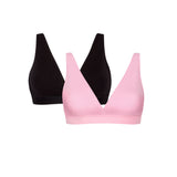 Maya Black + Pink Bralette Set