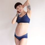 Six Blue Rosa Lace and microfibre nursing bra, breastfeeding, pregnancy, comfortable and supportive