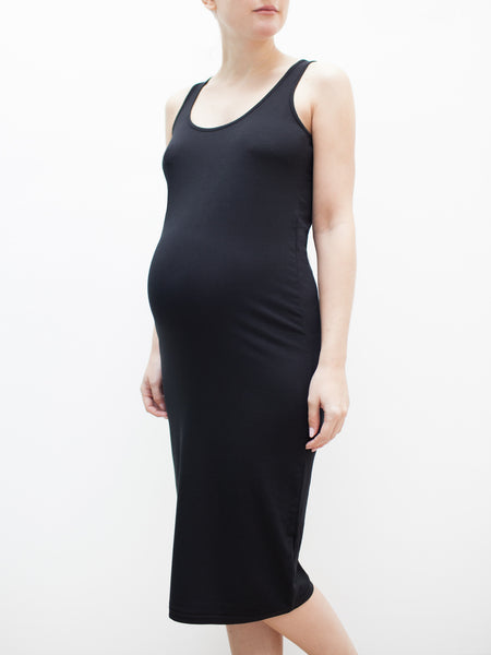 Edith Black Maternity Dress