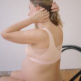 Six Florence nursing bra, pregnancy bra, sleep bra, jersey and lace, peach nude